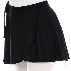 Black, Ballet/Dance Microfiber Wrap Skirt - Eurotard